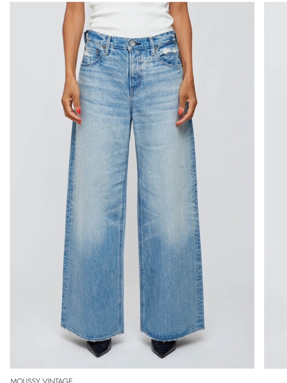 Mousy Light Wash Wide Leg Jeans - Picture 6 of 6